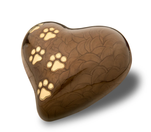 Tierurne Herz aus Messing braun